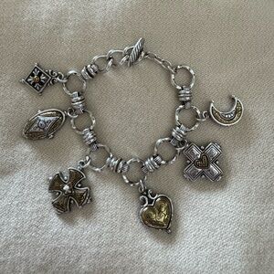 Brighton Silver and Gold Charm Bracelet